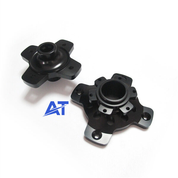 al6061 parts cnc turning 3 axis cnc milling black anodizing