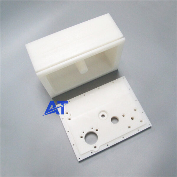 white uhmwpe part cnc milling as machined