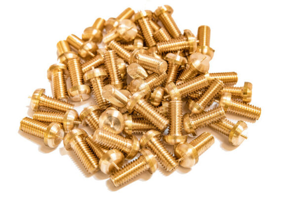brass components as machined