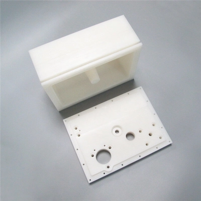 white uhmwpe part cnc milling as machined