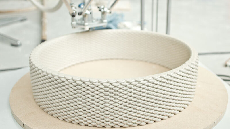 3d printing ceramics texture knitted