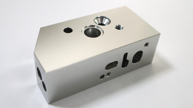 custom cnc machined metal part with threaded holes