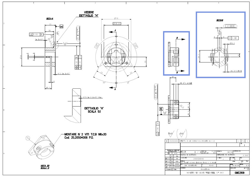 machining drawing section views