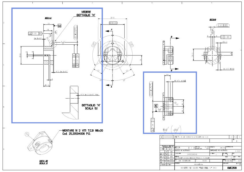machining drawing the main orthographic views
