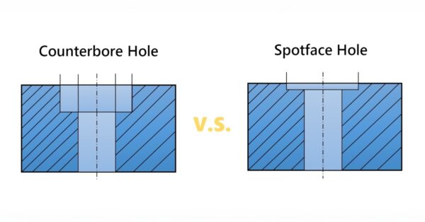 spotface vs. counterbore holes
