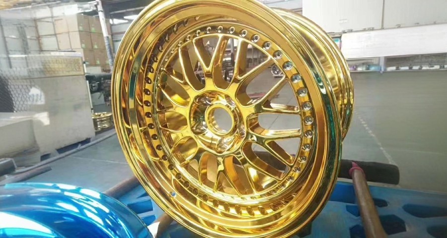 custom gold plating automotive wheel