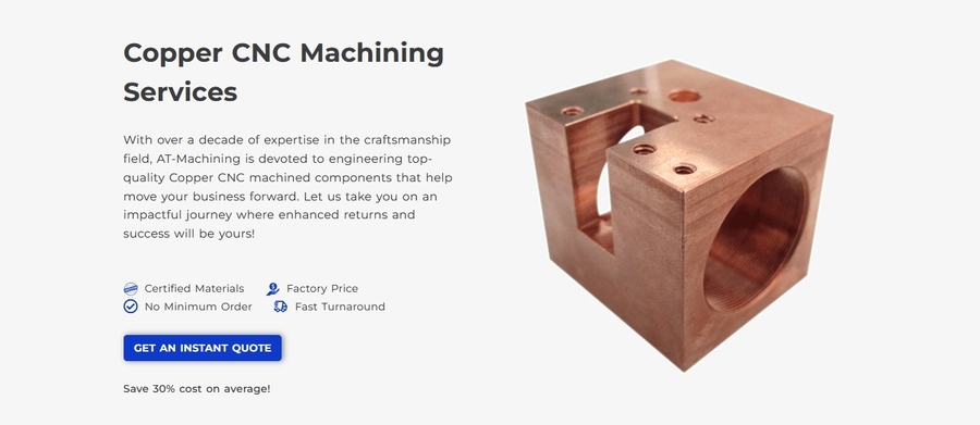 copper cnc machining services