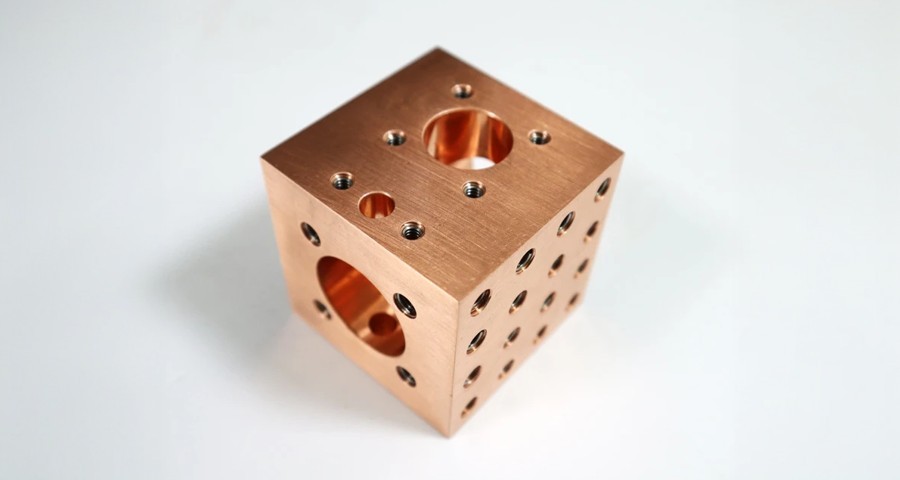 precision cnc turned copper part